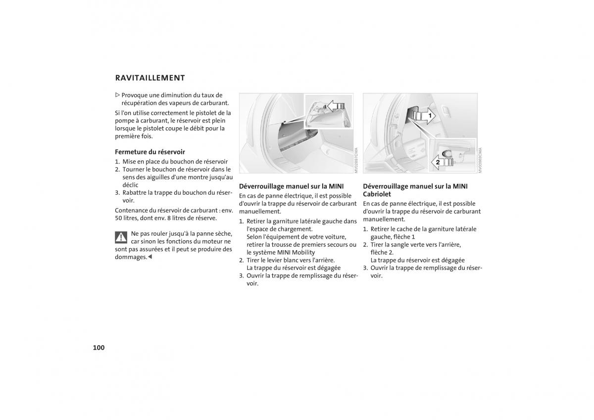 Mini One Cooper manuel du proprietaire / page 102