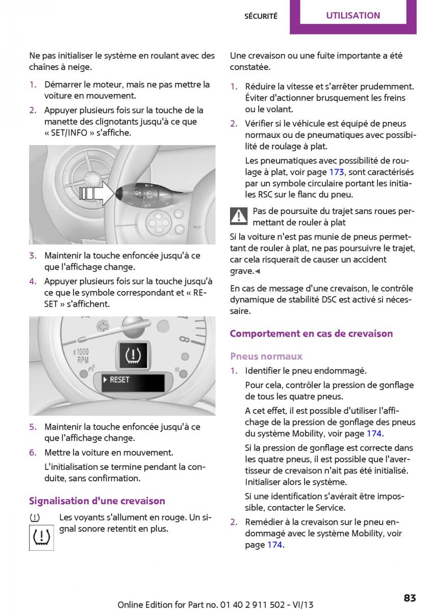 Mini Paceman manuel du proprietaire / page 83