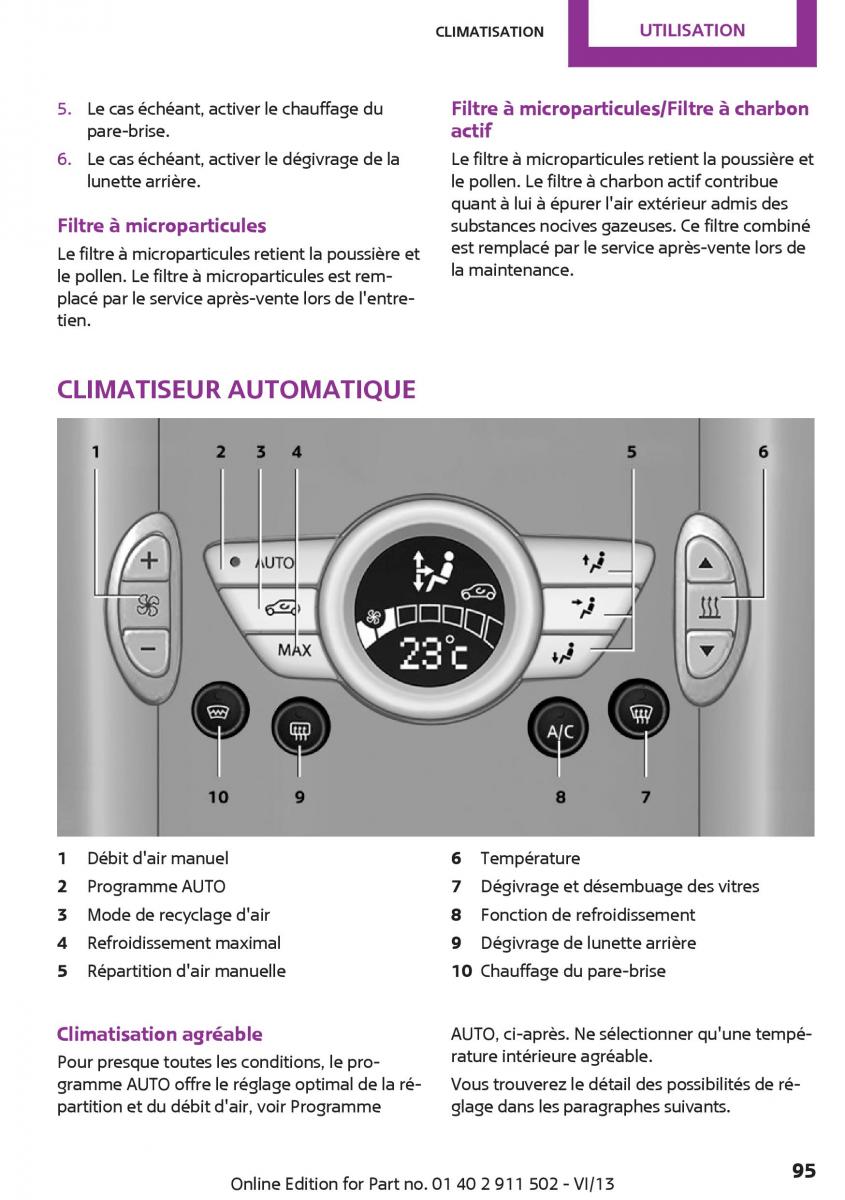 Mini Paceman manuel du proprietaire / page 95