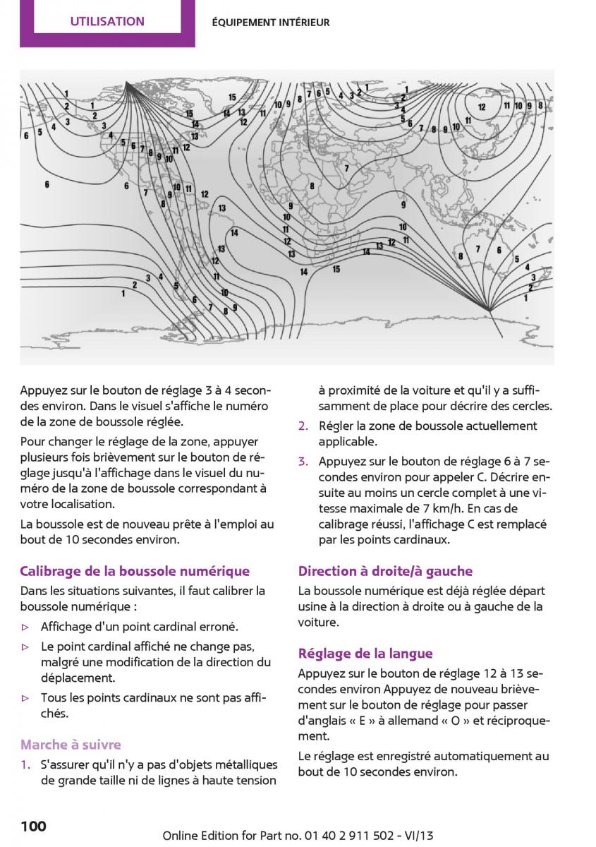 Mini Paceman manuel du proprietaire / page 100