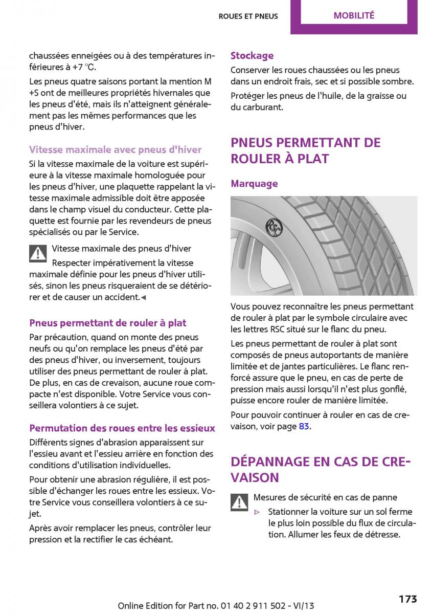 Mini Paceman manuel du proprietaire / page 173