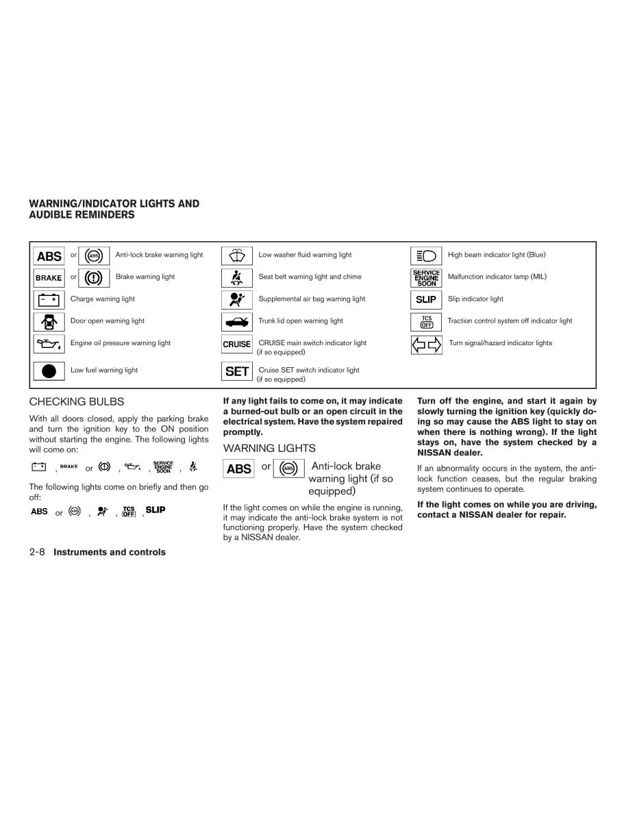 Nissan Altima L31 III 3 owners manual / page 56