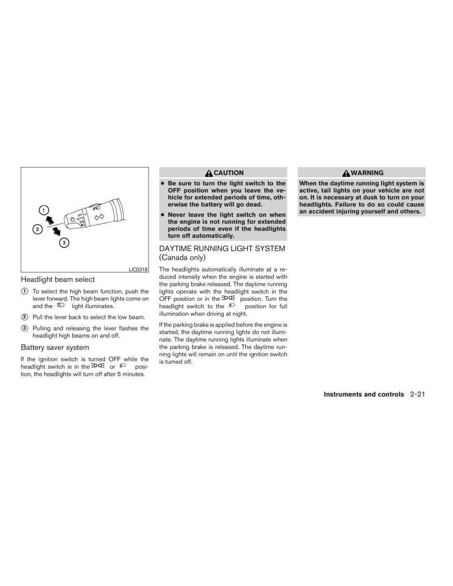 Nissan Altima L31 III 3 owners manual / page 69