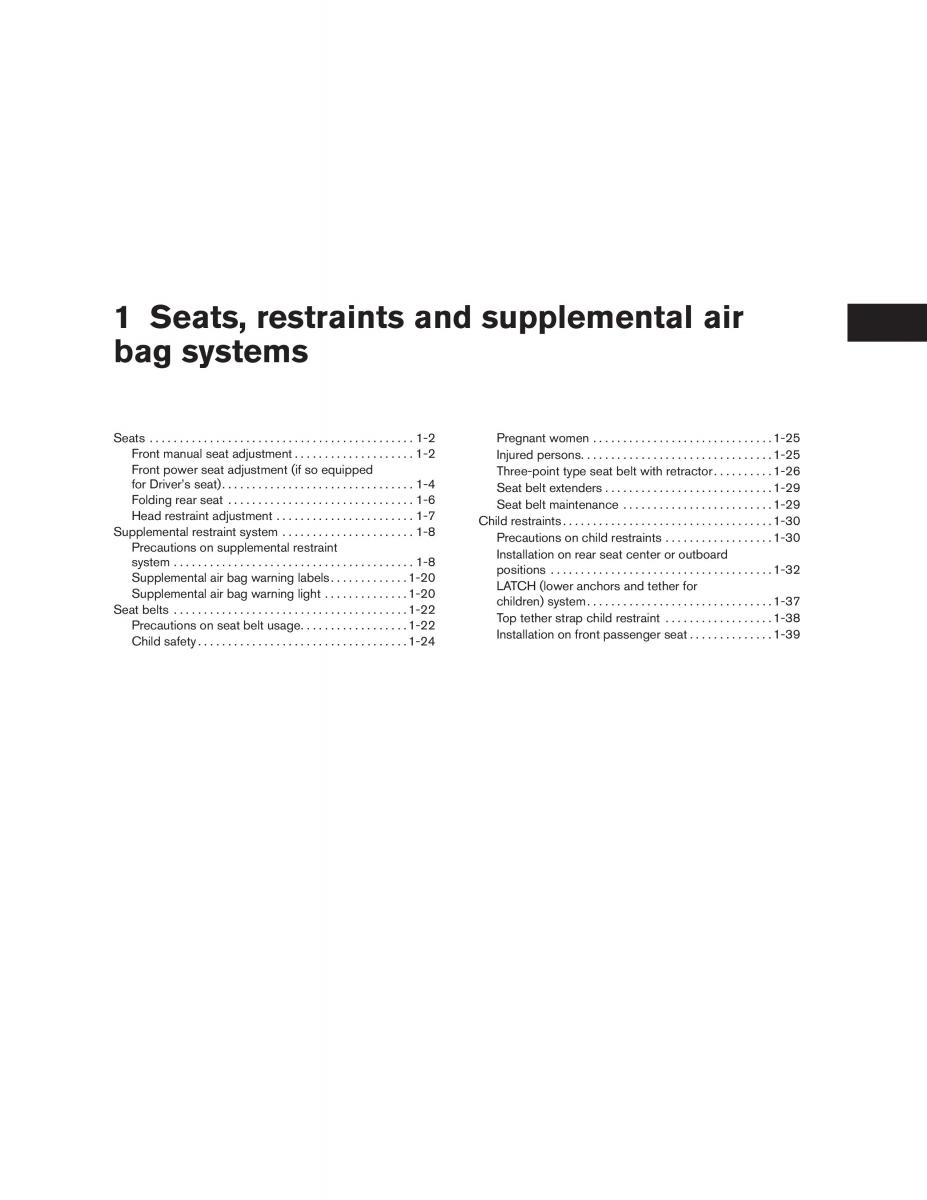 Nissan Altima L31 III 3 owners manual / page 7