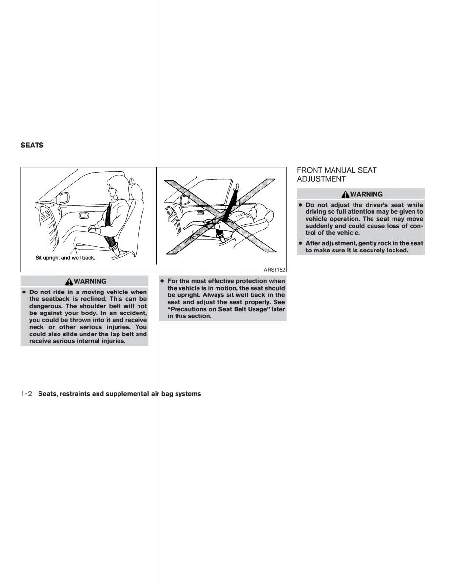 Nissan Altima L31 III 3 owners manual / page 8