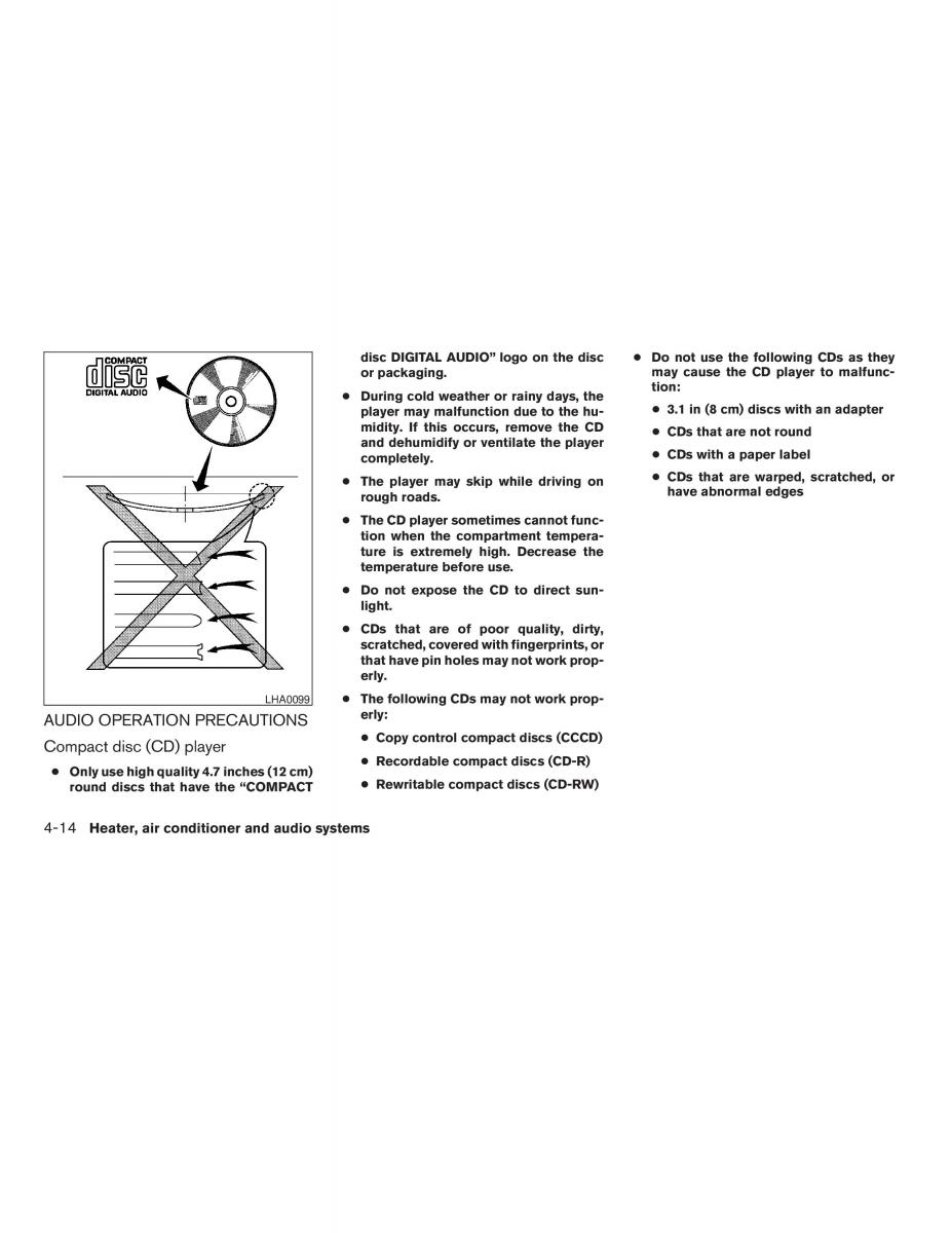 Nissan Altima L31 III 3 owners manual / page 122