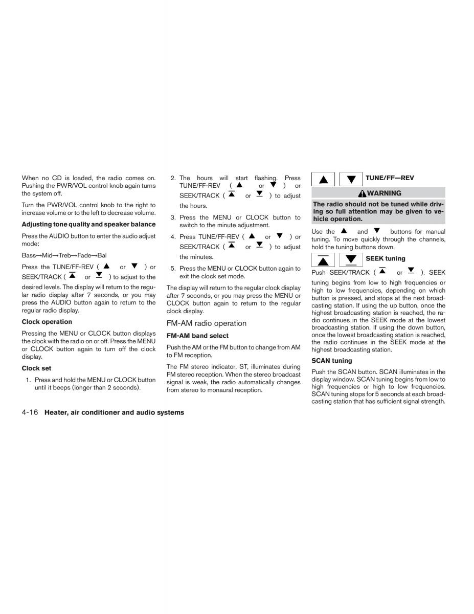 Nissan Altima L31 III 3 owners manual / page 124