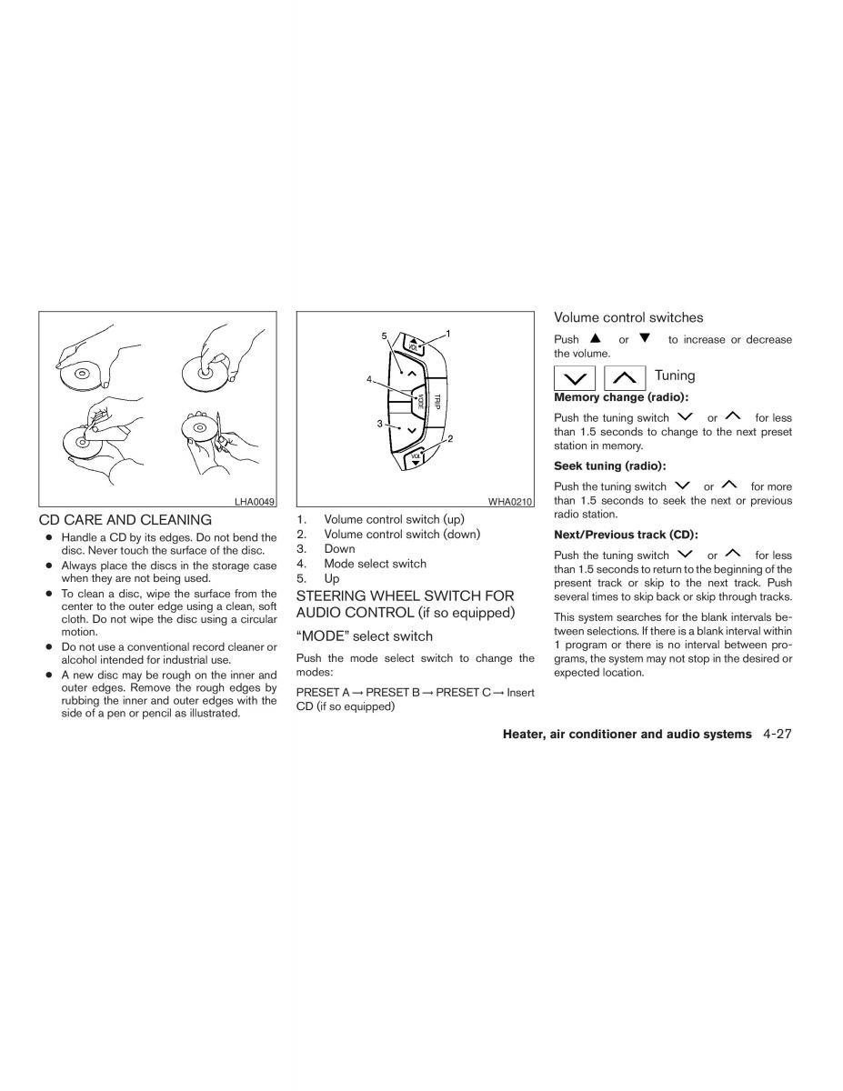 Nissan Altima L31 III 3 owners manual / page 135