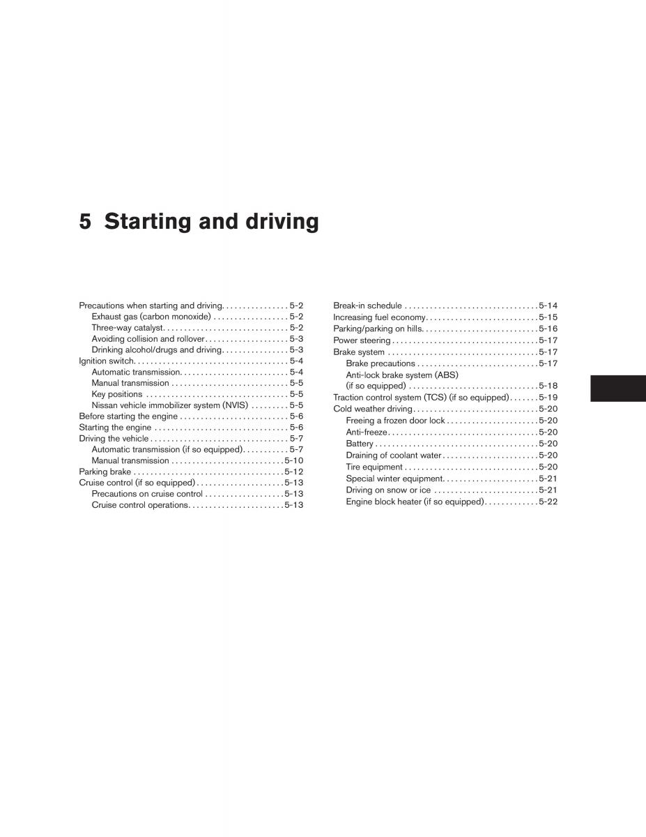 Nissan Altima L31 III 3 owners manual / page 137