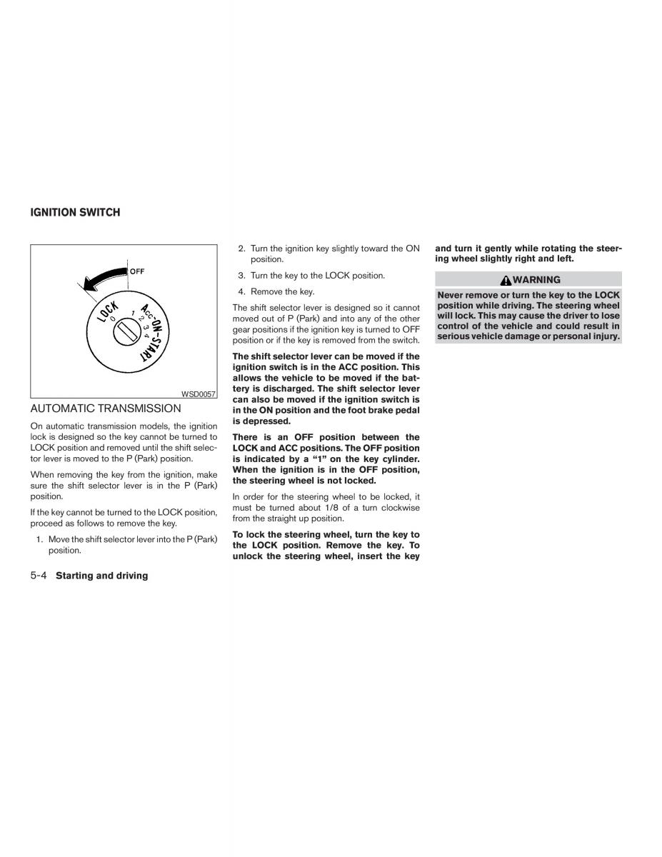 Nissan Altima L31 III 3 owners manual / page 140