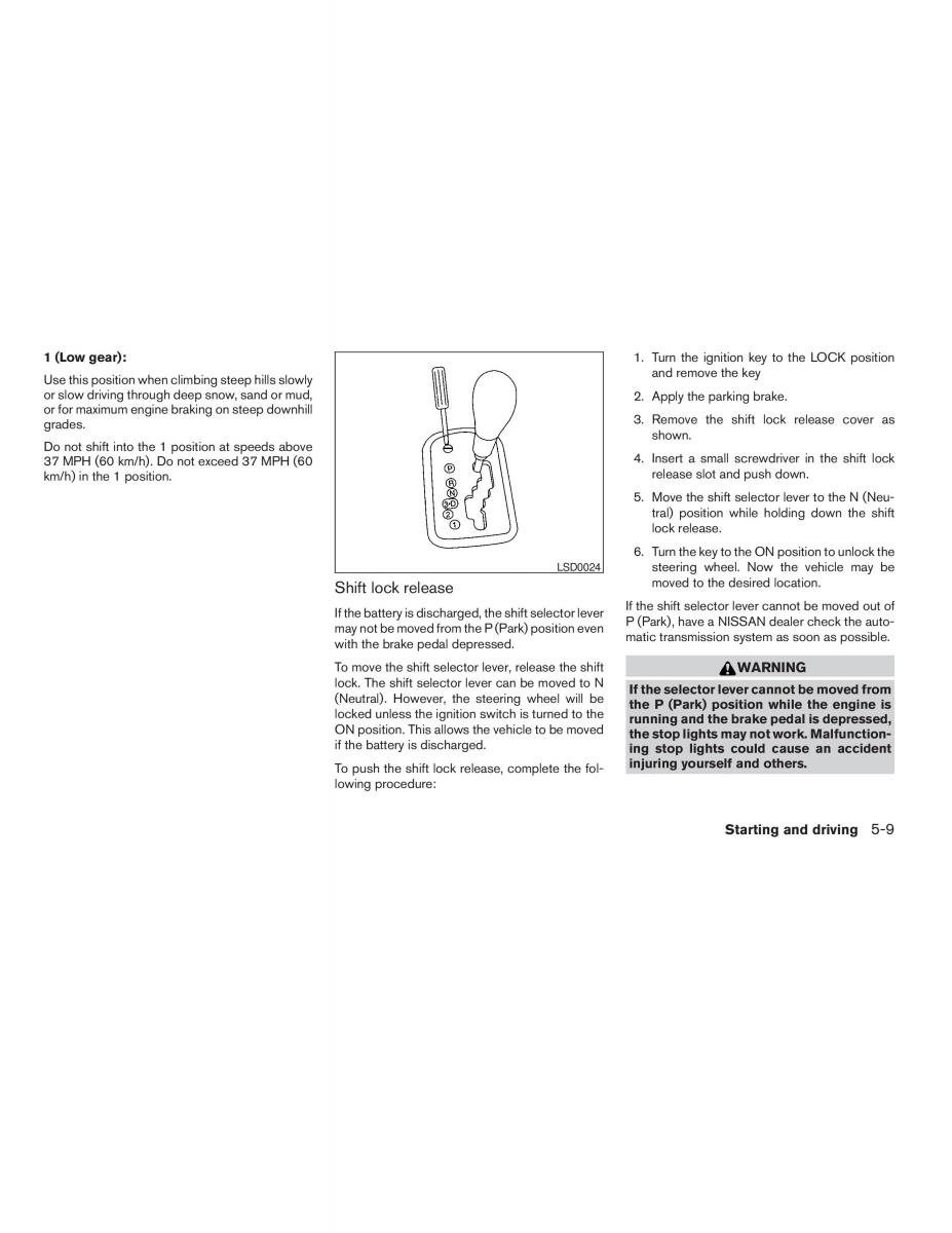 Nissan Altima L31 III 3 owners manual / page 145