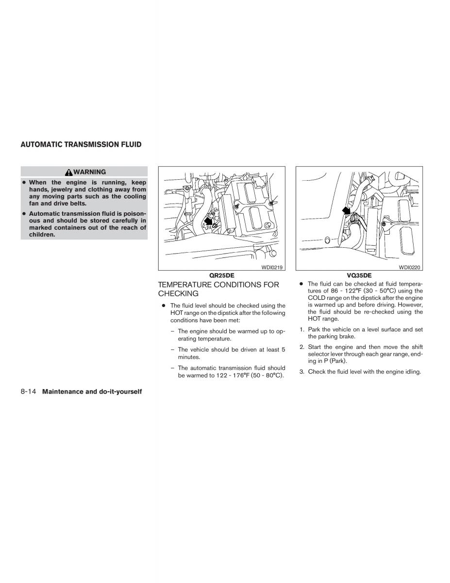 Nissan Altima L31 III 3 owners manual / page 190