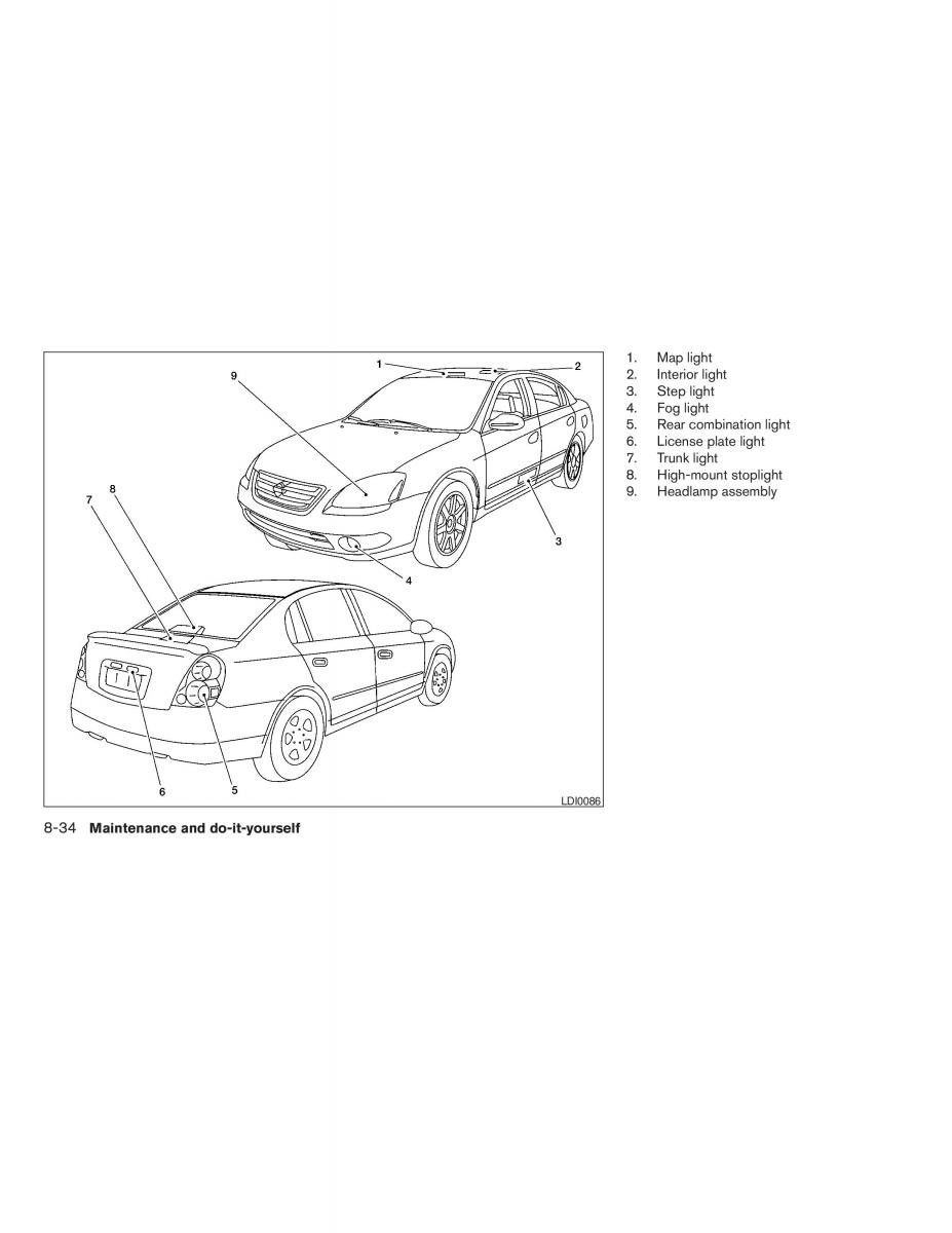 Nissan Altima L31 III 3 owners manual / page 210