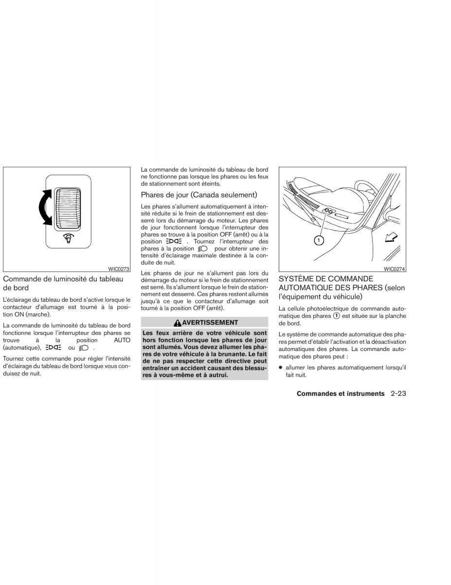 Nissan Altima L31 III 3 manuel du proprietaire / page 73