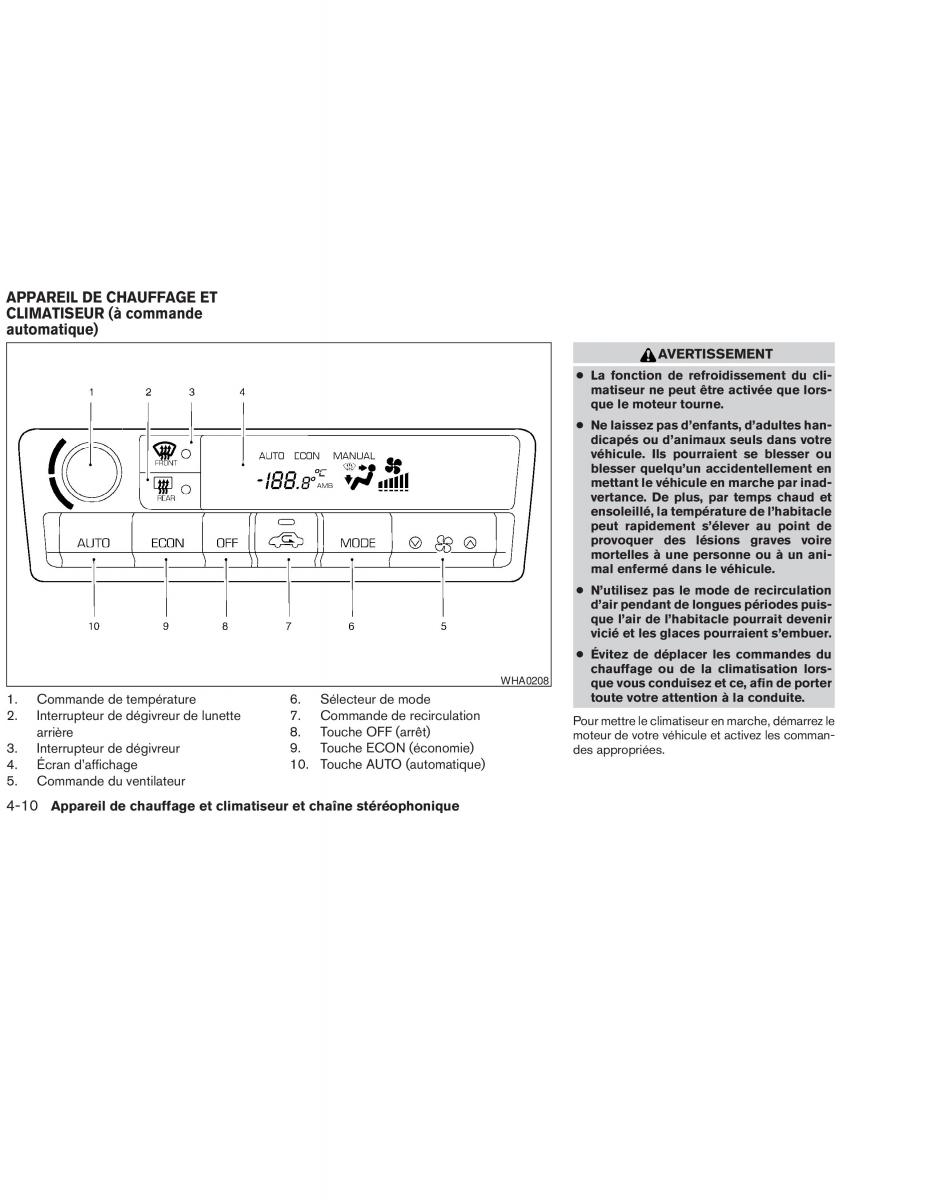 Nissan Altima L31 III 3 manuel du proprietaire / page 124