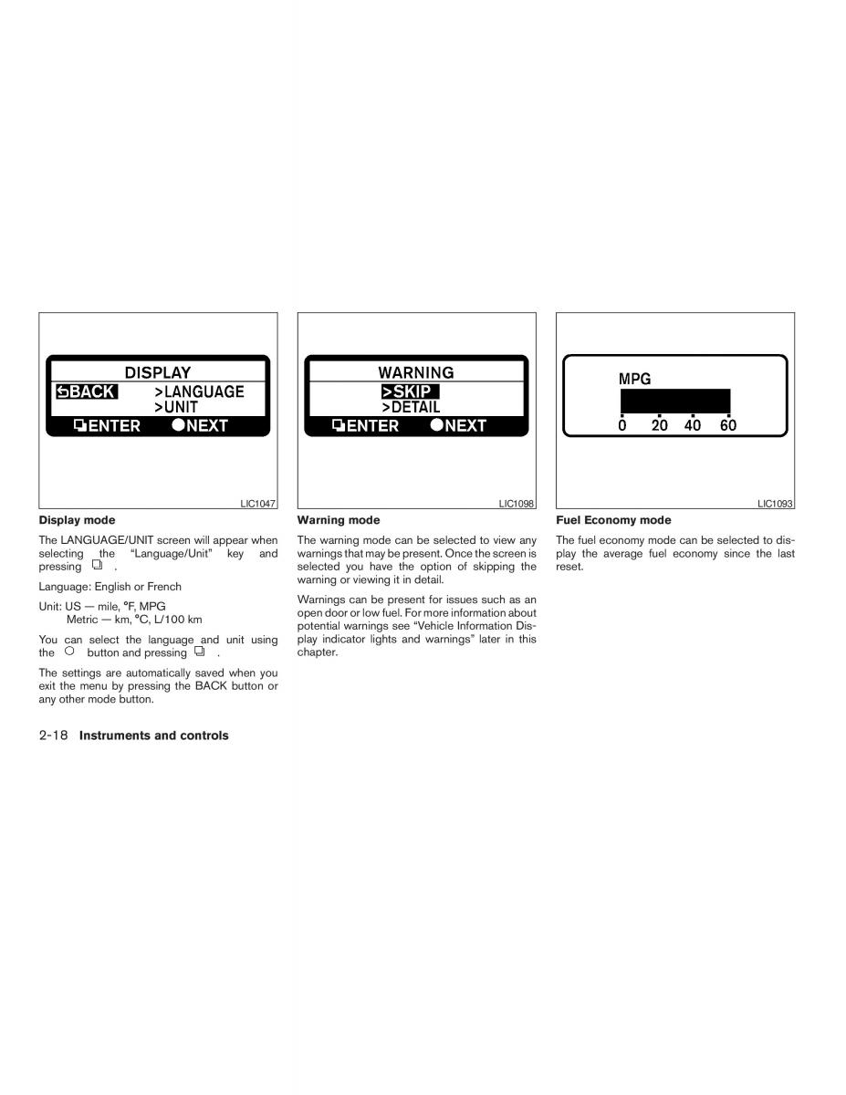 Nissan Altima L32 IV 4 owners manual / page 86