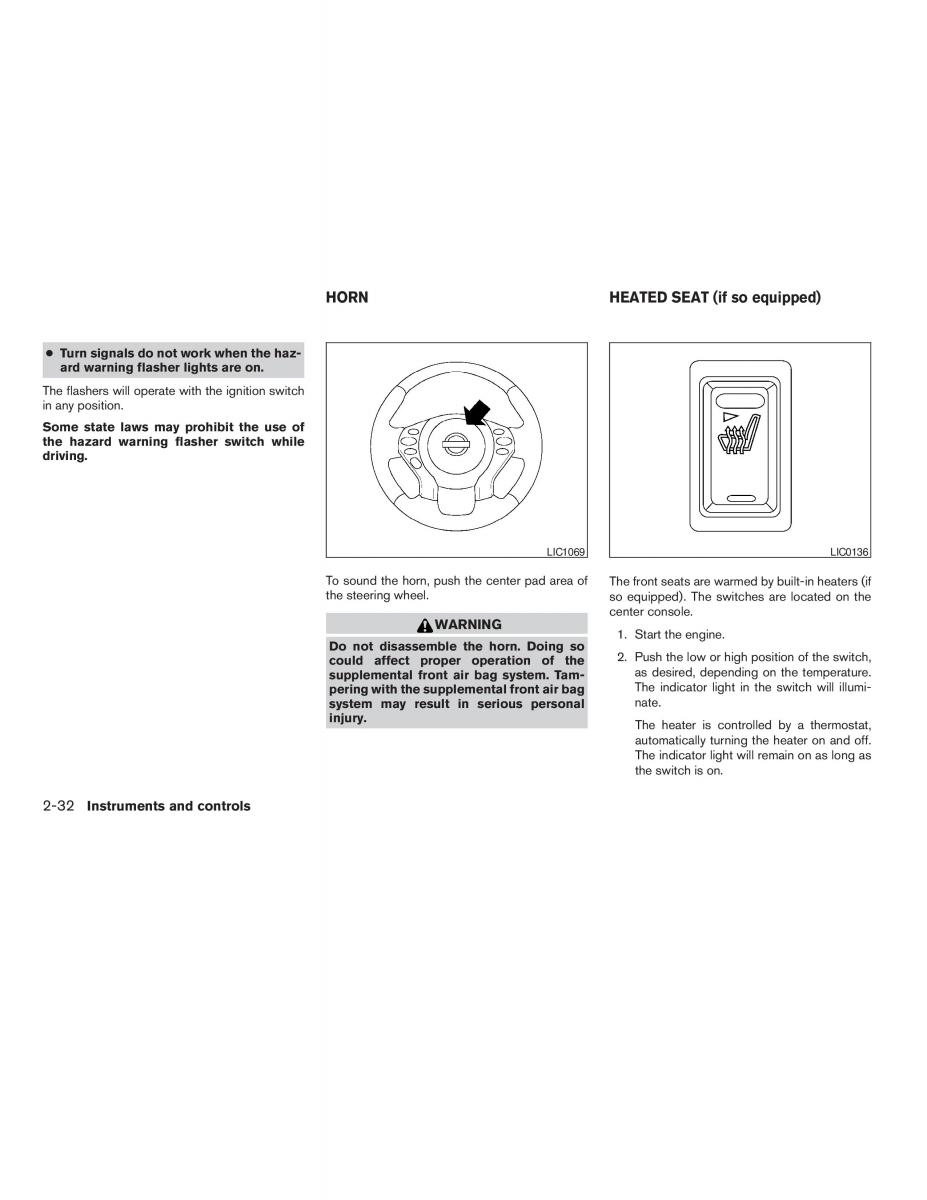 Nissan Altima L32 IV 4 owners manual / page 100