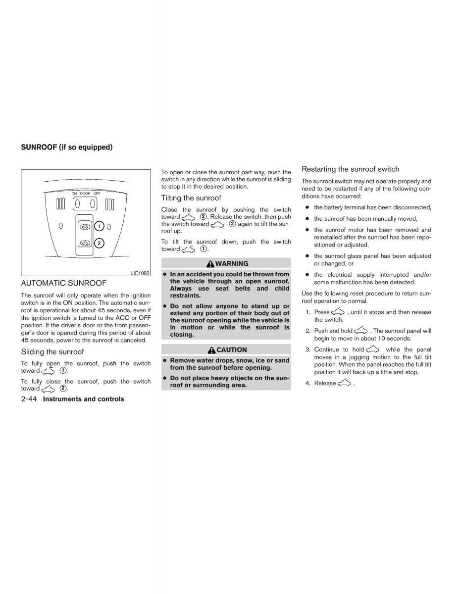 Nissan Altima L32 IV 4 owners manual / page 112