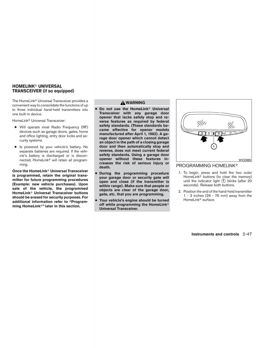 Nissan Altima L32 IV 4 owners manual / page 115