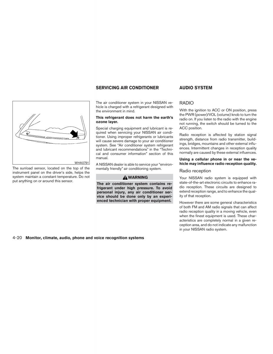 Nissan Altima L32 IV 4 owners manual / page 164