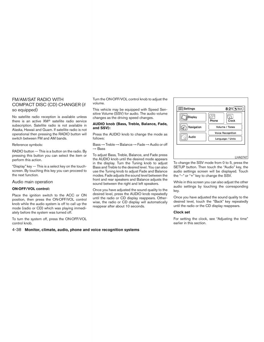 Nissan Altima L32 IV 4 owners manual / page 182