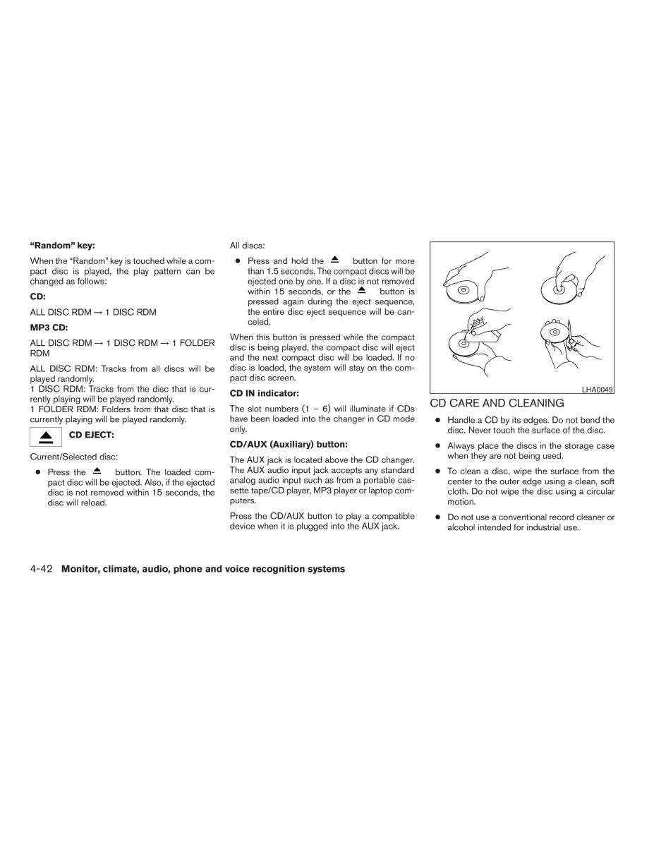 Nissan Altima L32 IV 4 owners manual / page 186