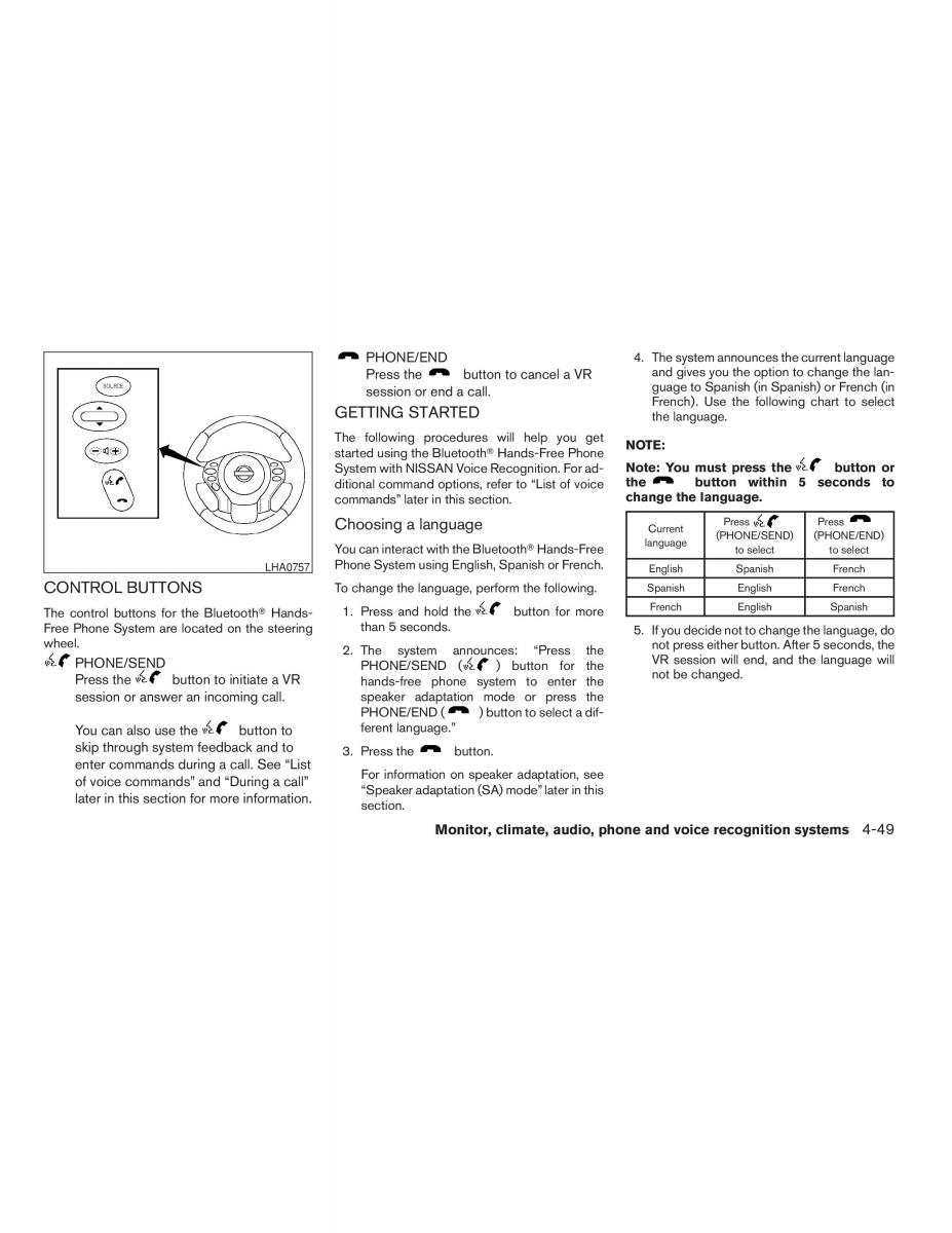 Nissan Altima L32 IV 4 owners manual / page 193