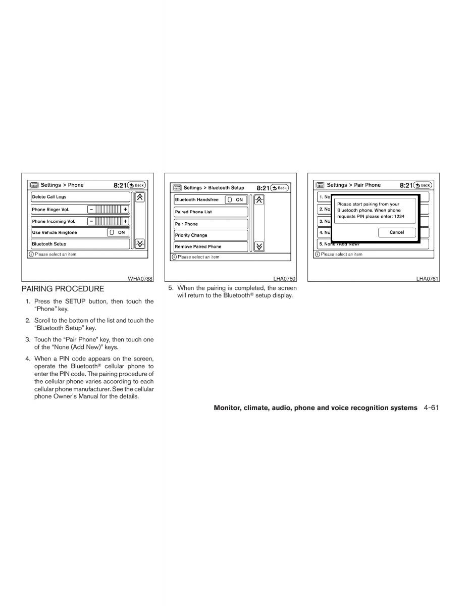 Nissan Altima L32 IV 4 owners manual / page 205