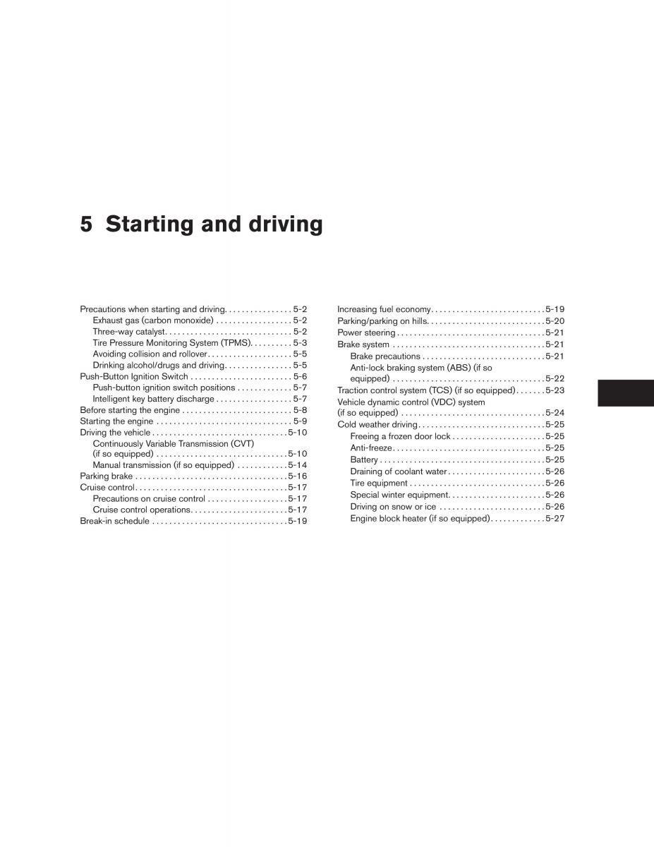 Nissan Altima L32 IV 4 owners manual / page 215