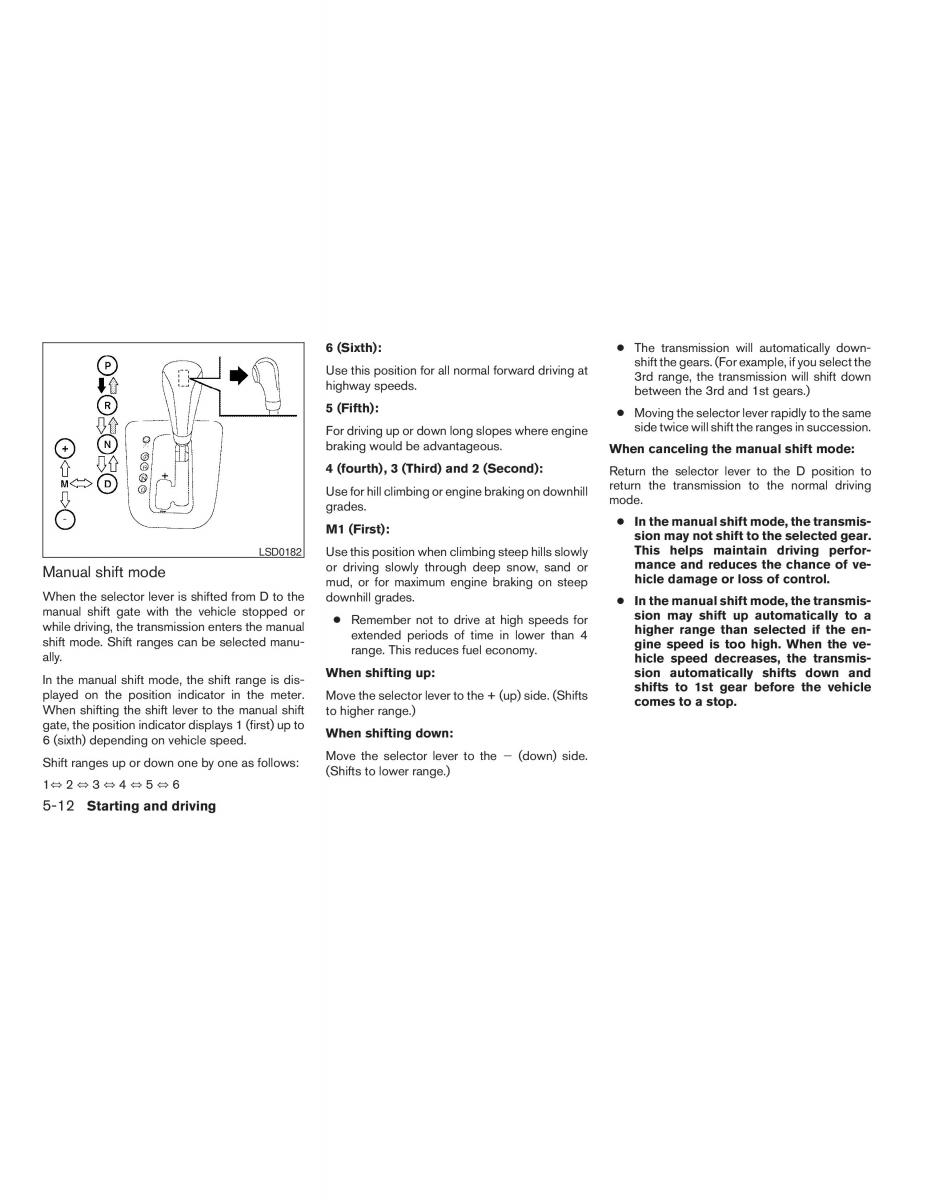 Nissan Altima L32 IV 4 owners manual / page 226