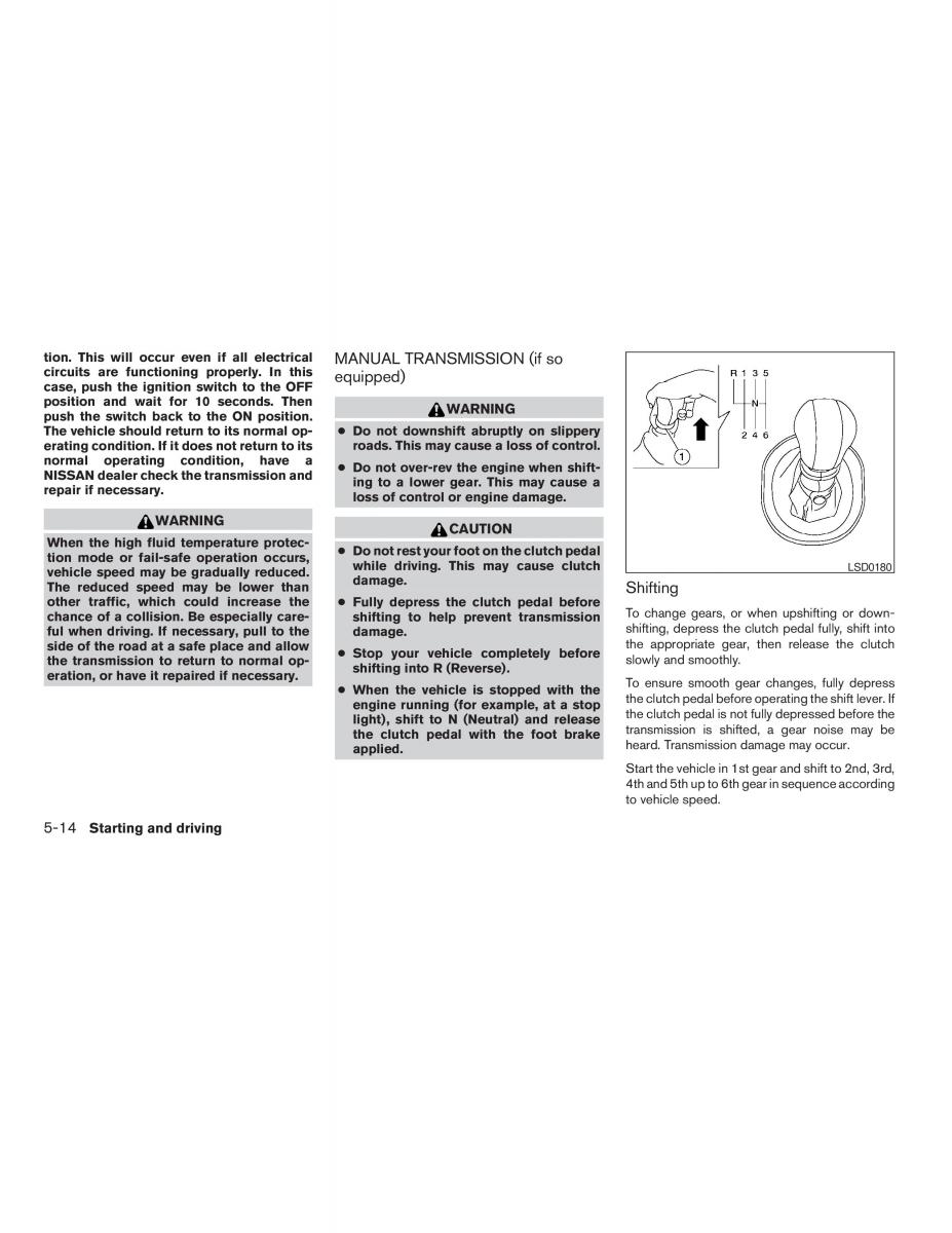 Nissan Altima L32 IV 4 owners manual / page 228