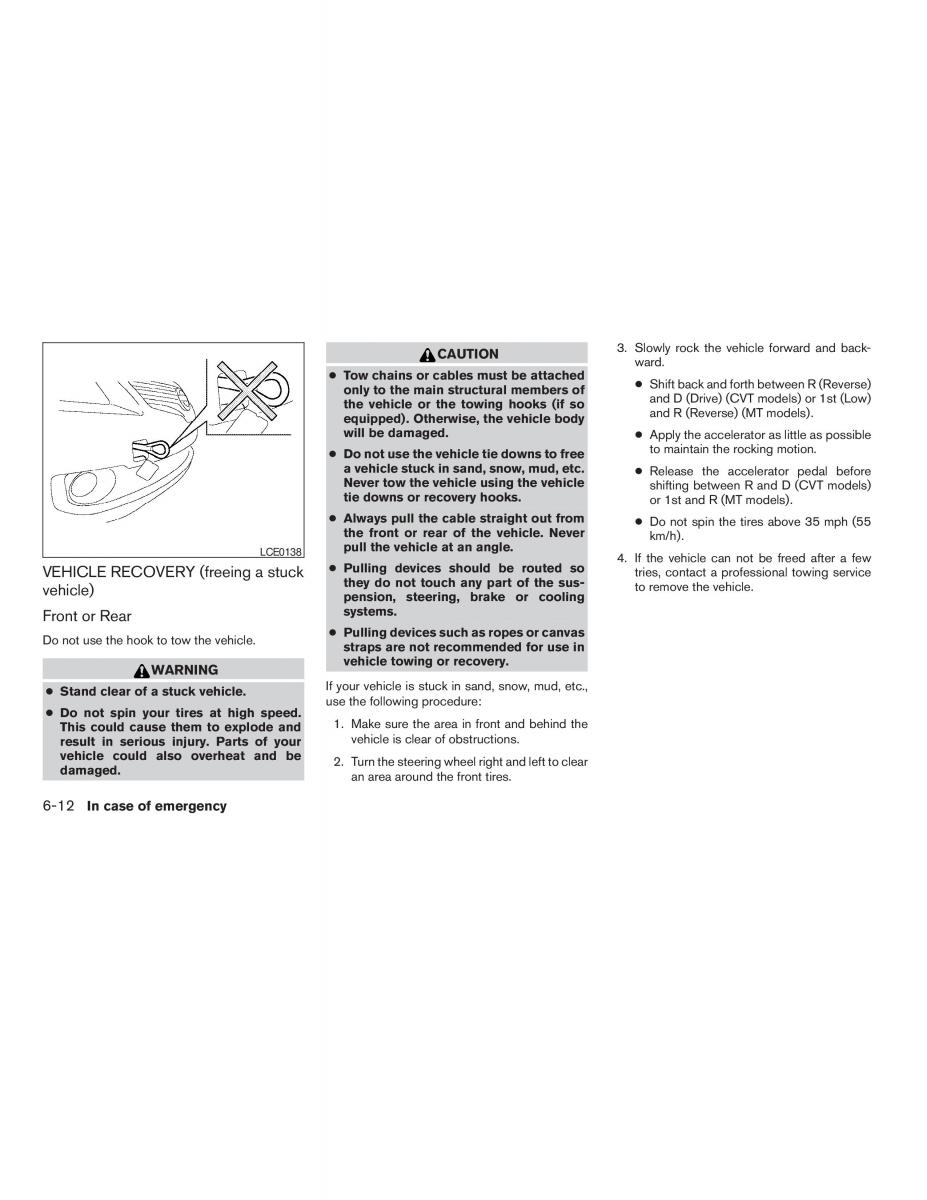 Nissan Altima L32 IV 4 owners manual / page 254