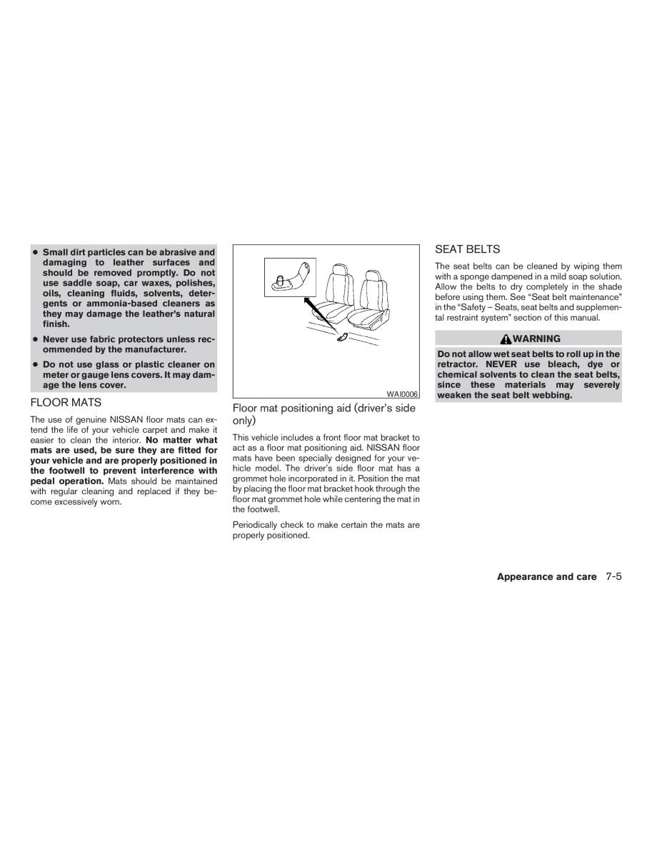 Nissan Altima L32 IV 4 owners manual / page 259