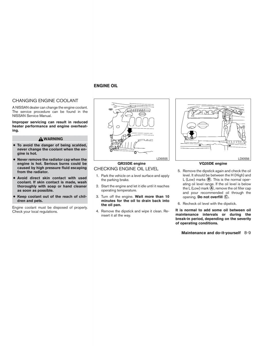 Nissan Altima L32 IV 4 owners manual / page 269