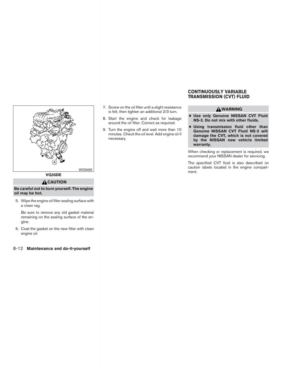 Nissan Altima L32 IV 4 owners manual / page 272