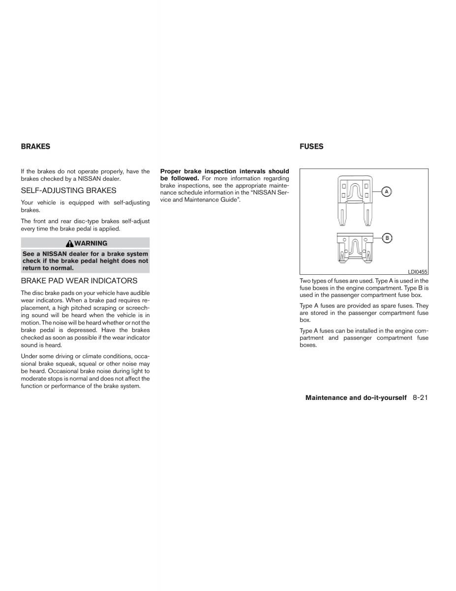 Nissan Altima L32 IV 4 owners manual / page 281