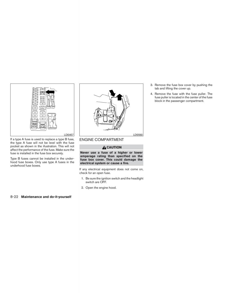 Nissan Altima L32 IV 4 owners manual / page 282