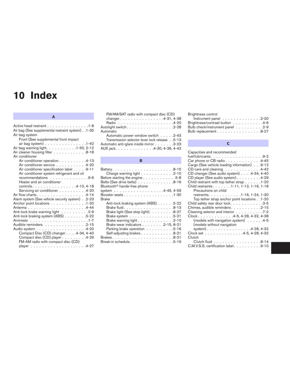 Nissan Altima L32 IV 4 owners manual / page 331