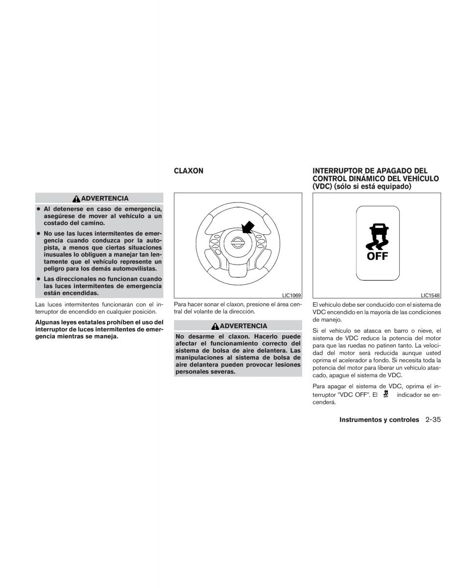 Nissan Altima L32 IV 4 manual del propietario / page 118