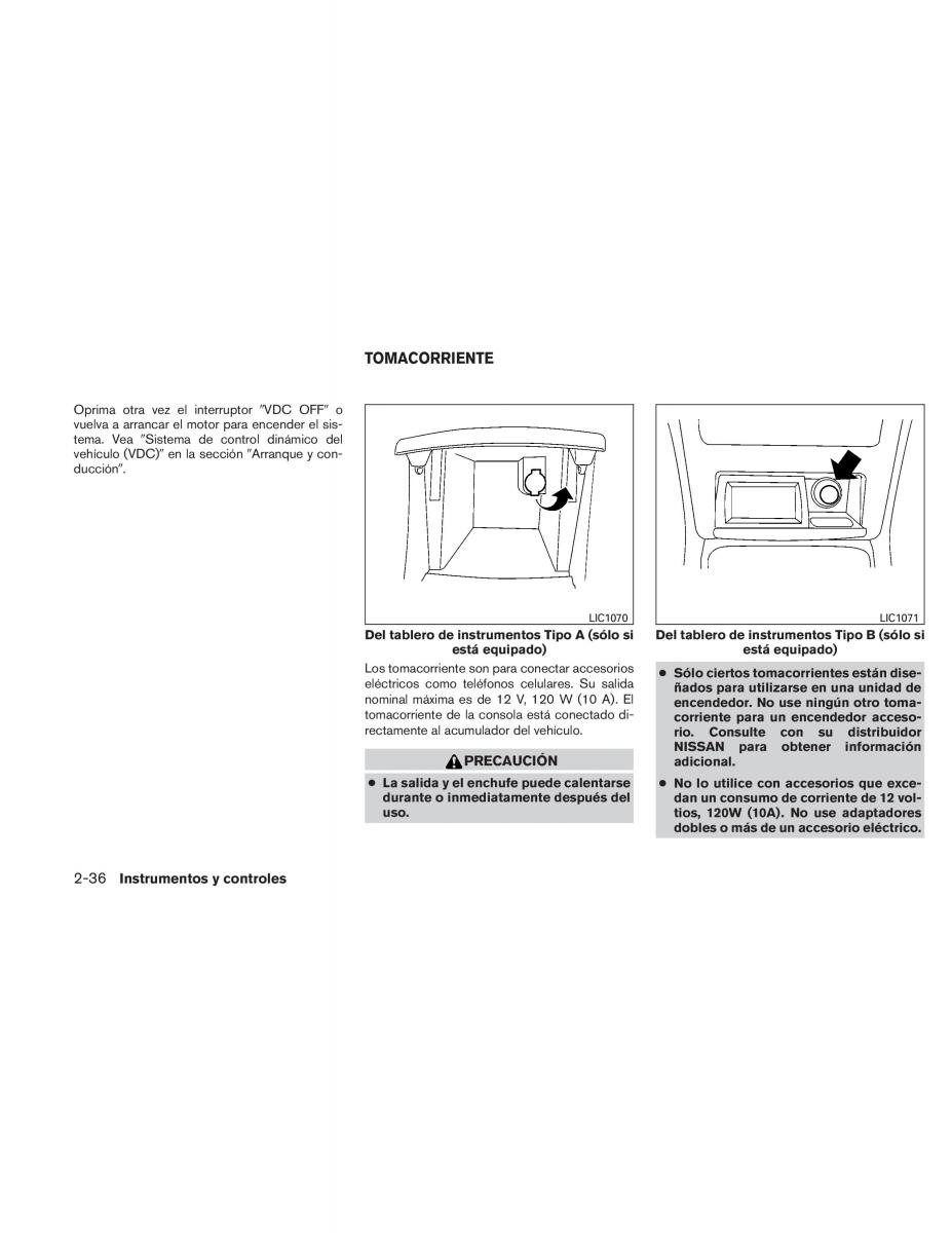 Nissan Altima L32 IV 4 manual del propietario / page 119