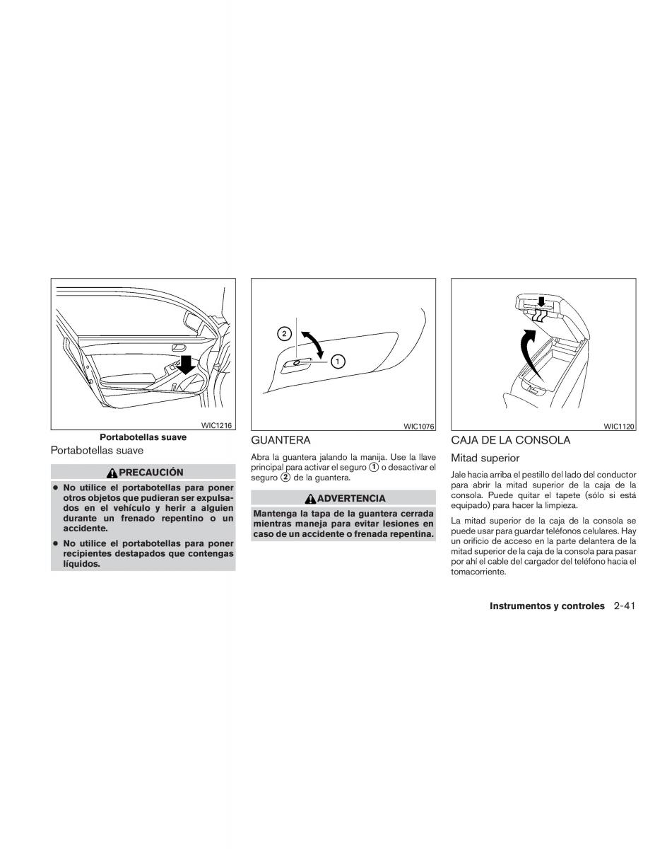 Nissan Altima L32 IV 4 manual del propietario / page 124