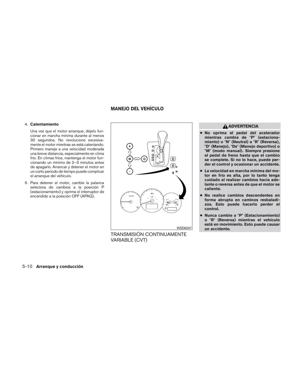 Nissan Altima L32 IV 4 manual del propietario / page 231