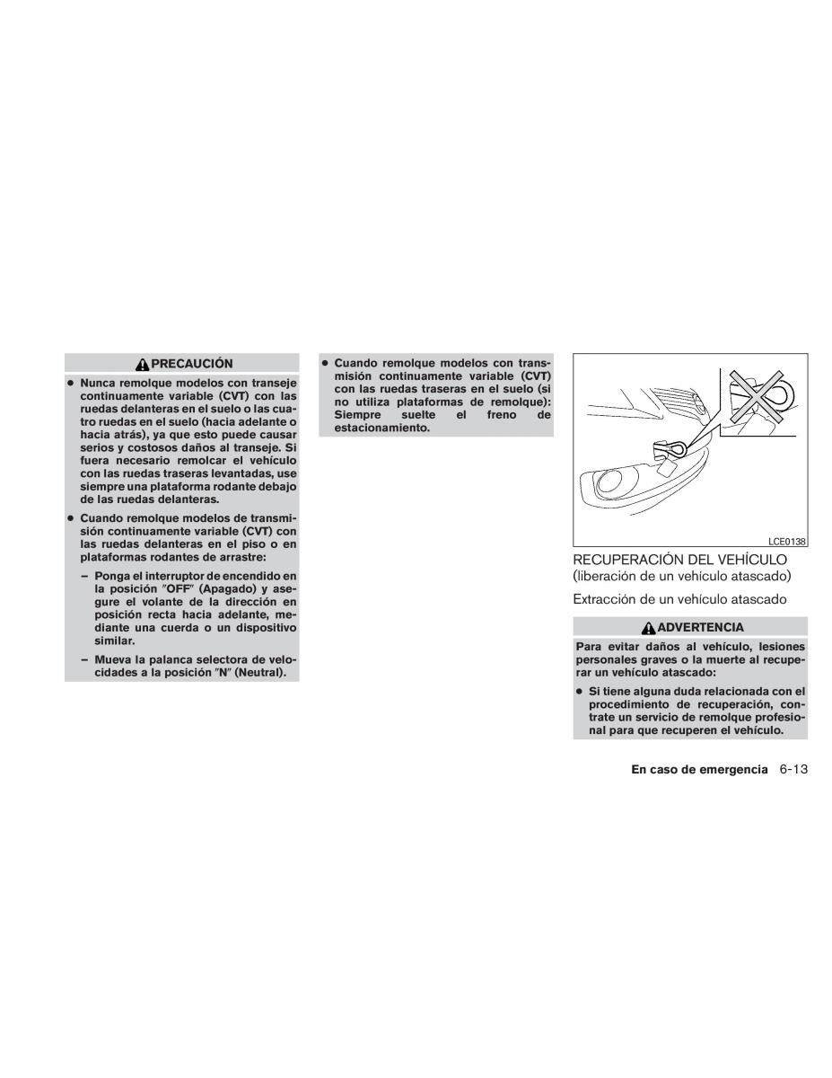 Nissan Altima L32 IV 4 manual del propietario / page 262