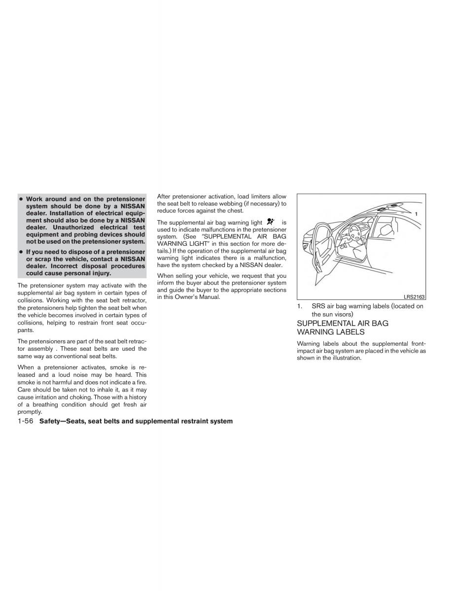 Nissan Altima L33 V 5 owners manual / page 73