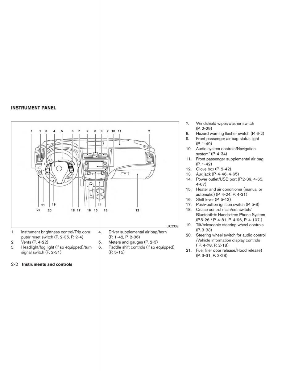 Nissan Altima L33 V 5 owners manual / page 79