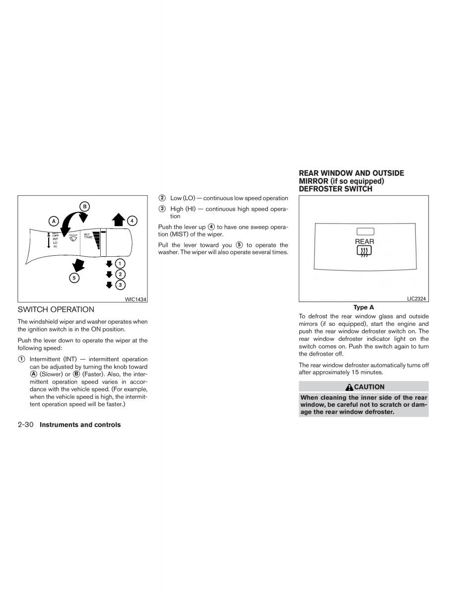 Nissan Altima L33 V 5 owners manual / page 107