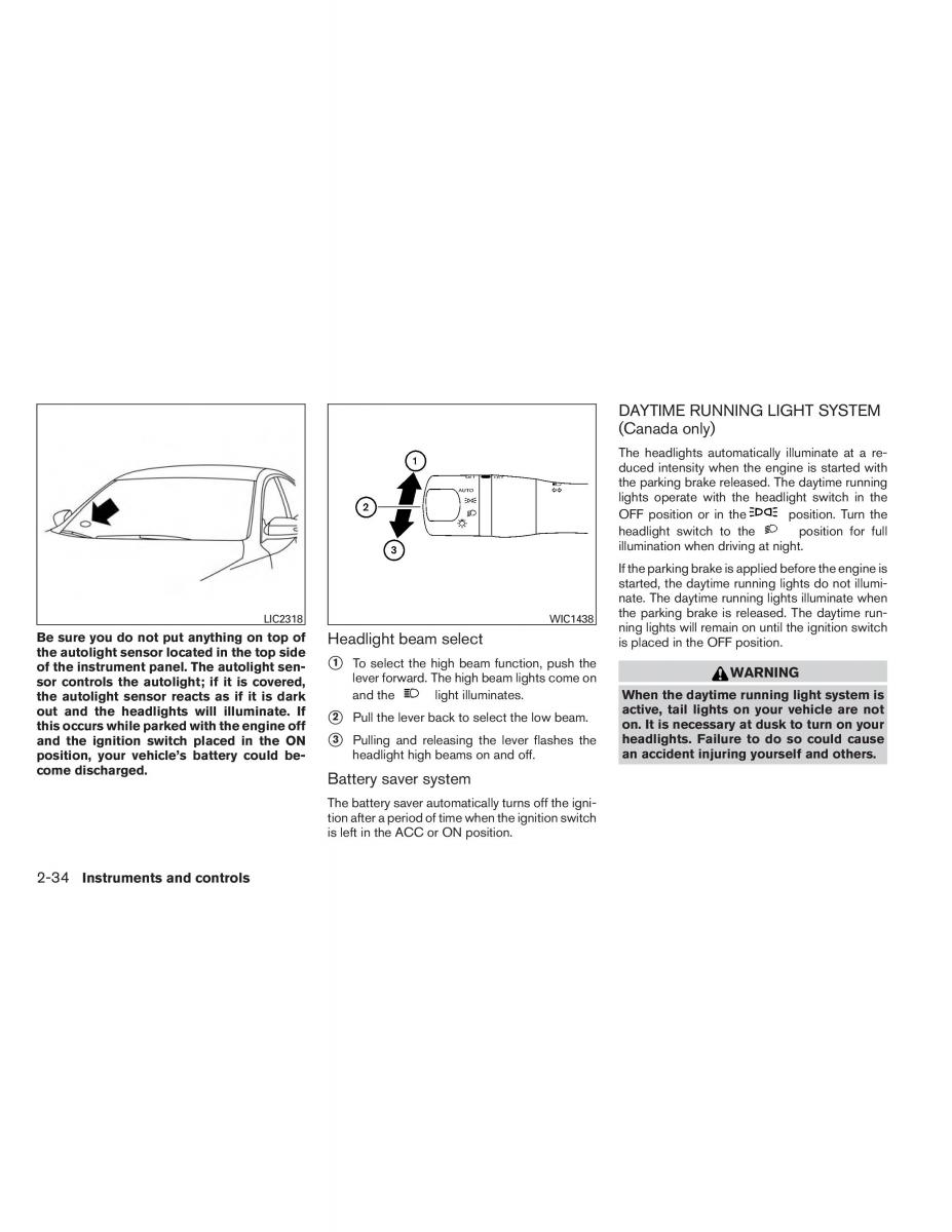 Nissan Altima L33 V 5 owners manual / page 111