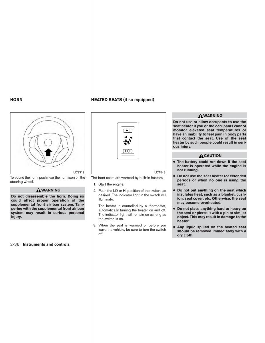 Nissan Altima L33 V 5 owners manual / page 113