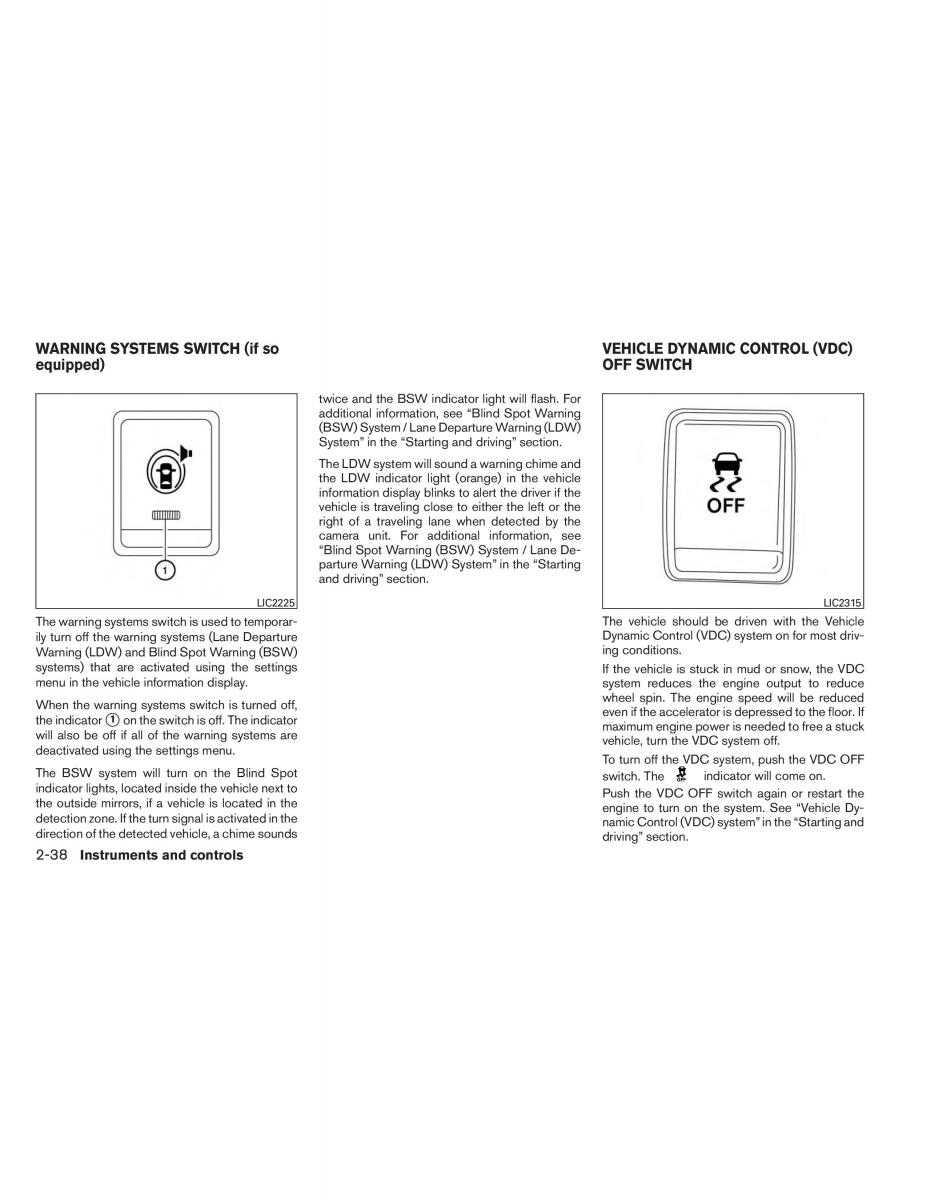 Nissan Altima L33 V 5 owners manual / page 115