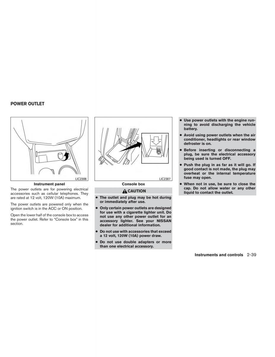 Nissan Altima L33 V 5 owners manual / page 116